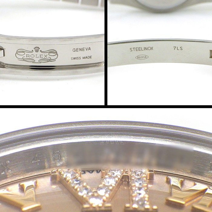 Rolex Watch Datejust Roulett Sunray Pink Dial VI Diamond Roman Index Date 18k — view 5
