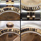 Rolex Watch Datejust Roulett Sunray Pink Dial VI Diamond Roman Index Date 18k — view 8