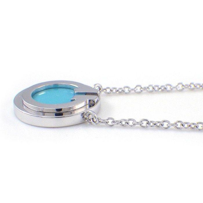 Tiffany & Co Necklace T Two T Circle Turquoise 18k White Gold — view 3