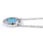 Tiffany & Co Necklace T Two T Circle Turquoise 18k White Gold — view 3