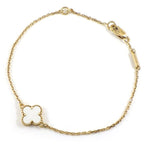 Van Cleef & Arpels Bracelet Sweet Alhambra White Shell 18k Yellow Gold
