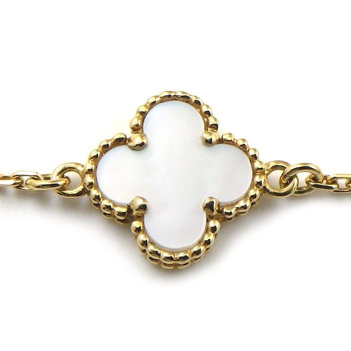Van Cleef & Arpels Bracelet Sweet Alhambra White Shell 18k Yellow Gold — view 2