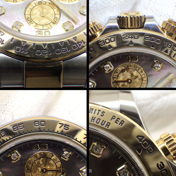 Rolex Watch Cosmograph Daytona Roulett 8 Points Diamond Index Black Shell Dial — view 7
