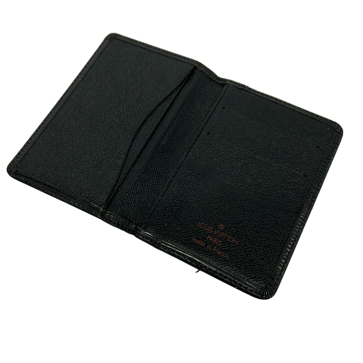 Louis Vuitton Card Case Epi Organizer de Poche Noir Leather — view 3