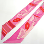 Hermes Tsuiri Pink Sea Surf and Fun Silk 100% Surfboard Pattern Scarf — view 3
