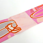 Hermes Tsuiri Pink Sea Surf and Fun Silk 100% Surfboard Pattern Scarf — view 6