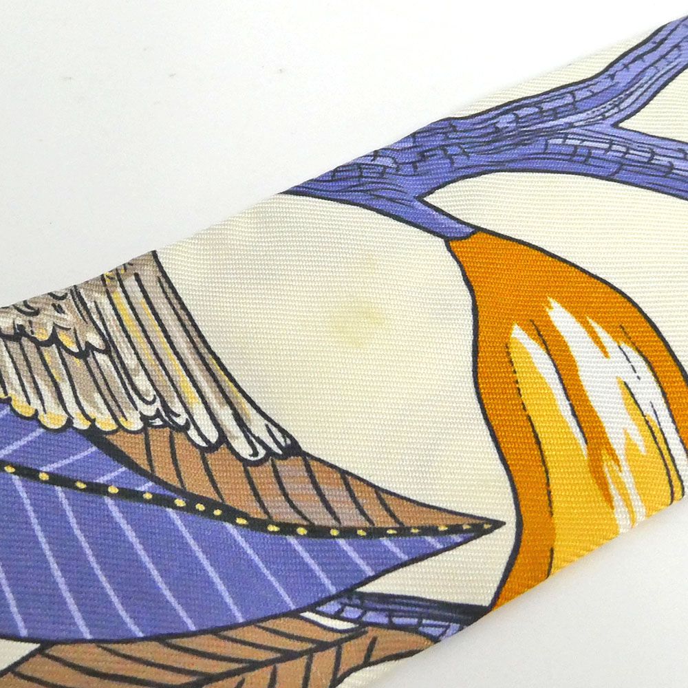 Hermes Twilly Tree of Song Cream Bird Pattern — view 8