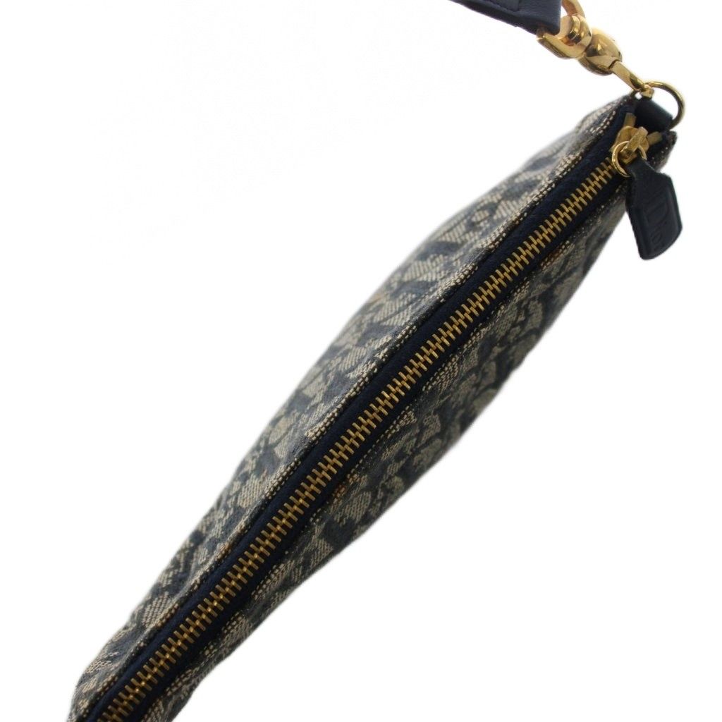 Dior Saddle Bag Trotter All Over Pattern Leather Canvas Navy — view 6