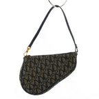 Dior Saddle Bag Trotter All Over Pattern Leather Canvas Navy — view 2