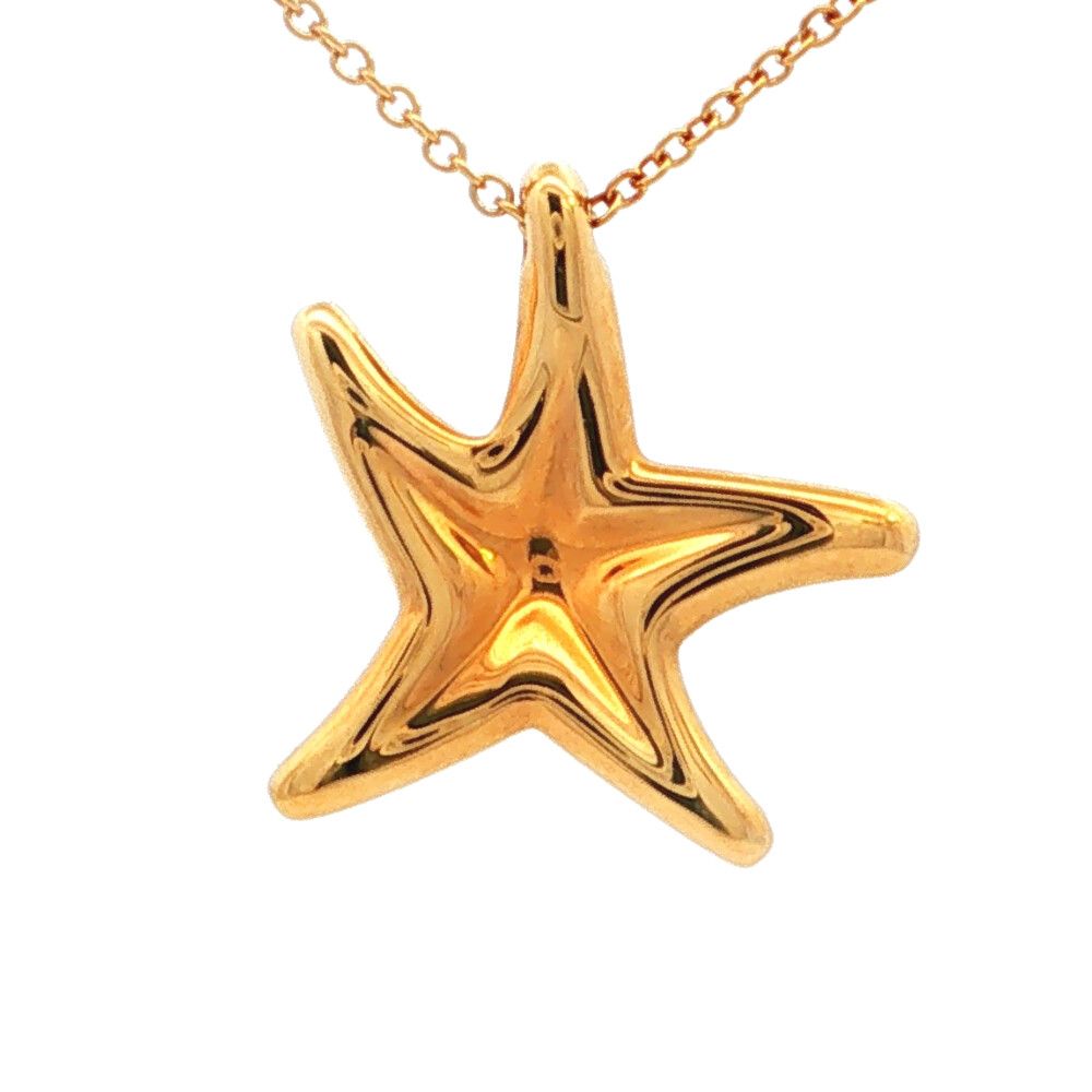 Tiffany & Co Plain Pendant 18k Yellow Gold