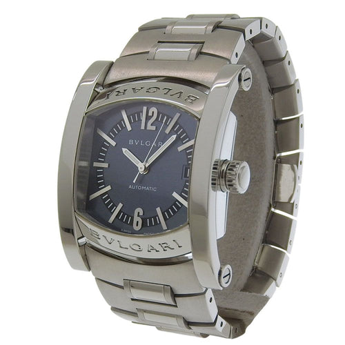 Bvlgari Assioma Stainless Steel Automatic Winding Analog Navy Dial Watch — view 2