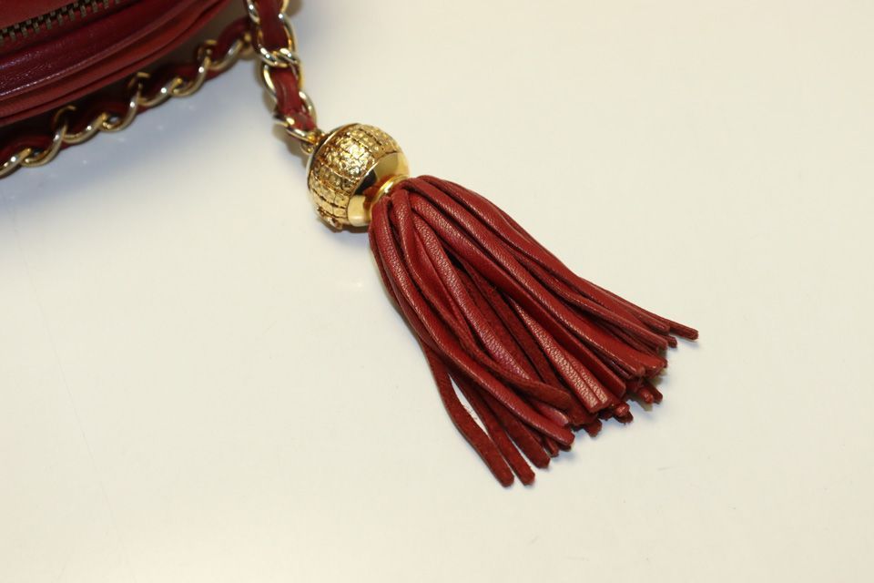 Chanel 0 Quilted Fringe GD Leather Chain Shoulder — view 7