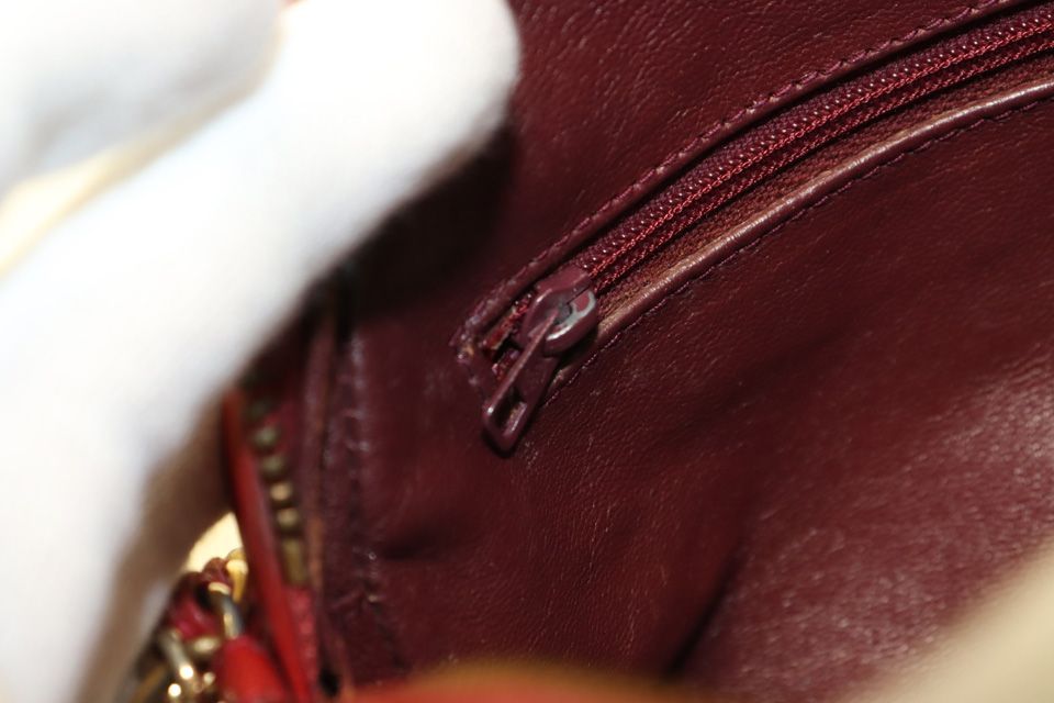 Chanel 0 Quilted Fringe GD Leather Chain Shoulder — view 8