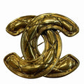 Chanel CC Logo Quilted Brooch