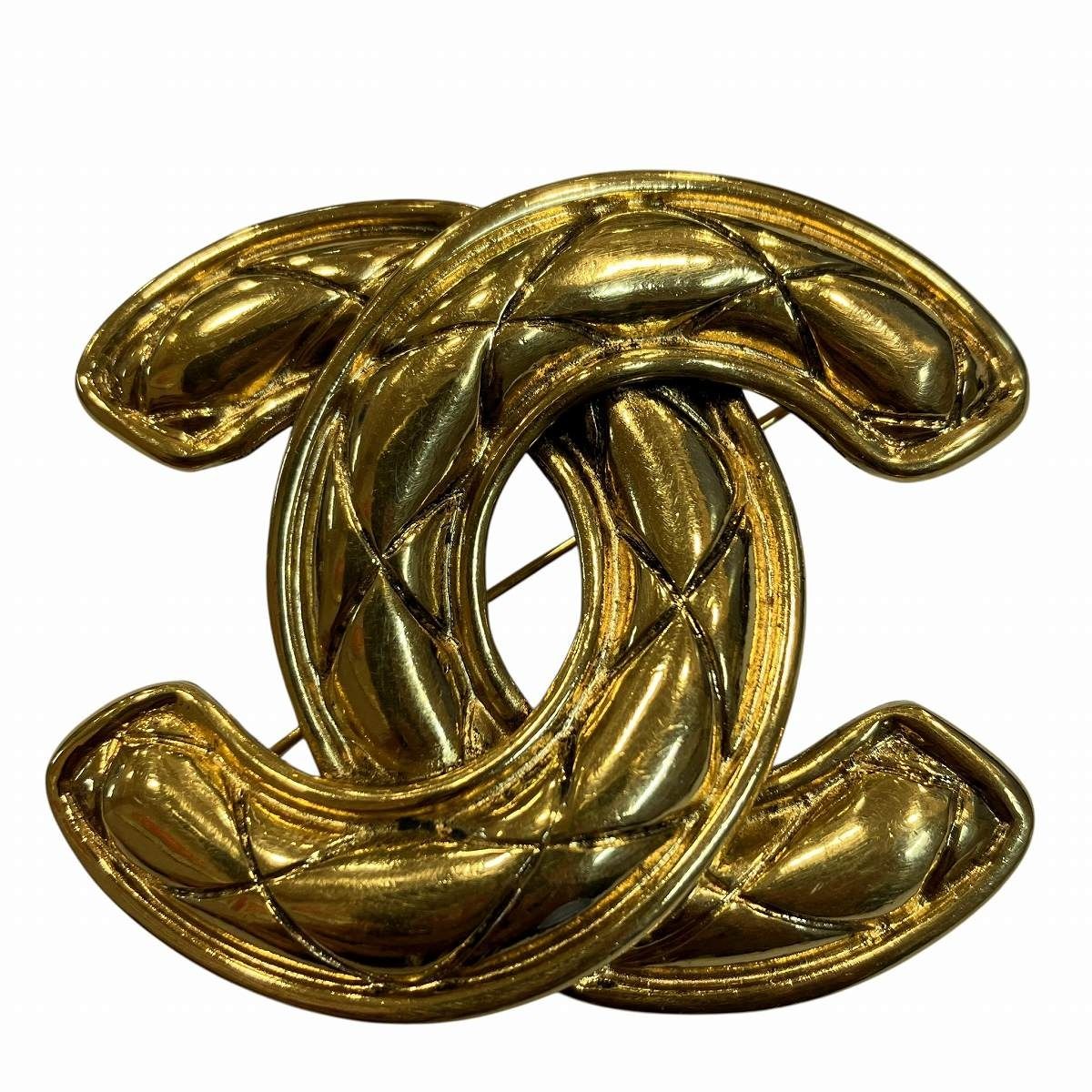 Chanel CC Logo Quilted Brooch