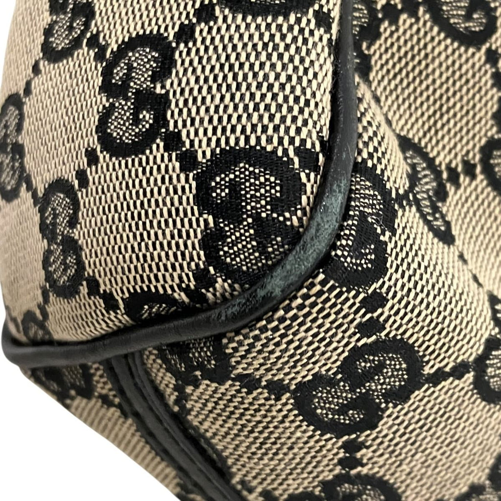 Gucci GG Line Handbag Canvas Leather — view 8