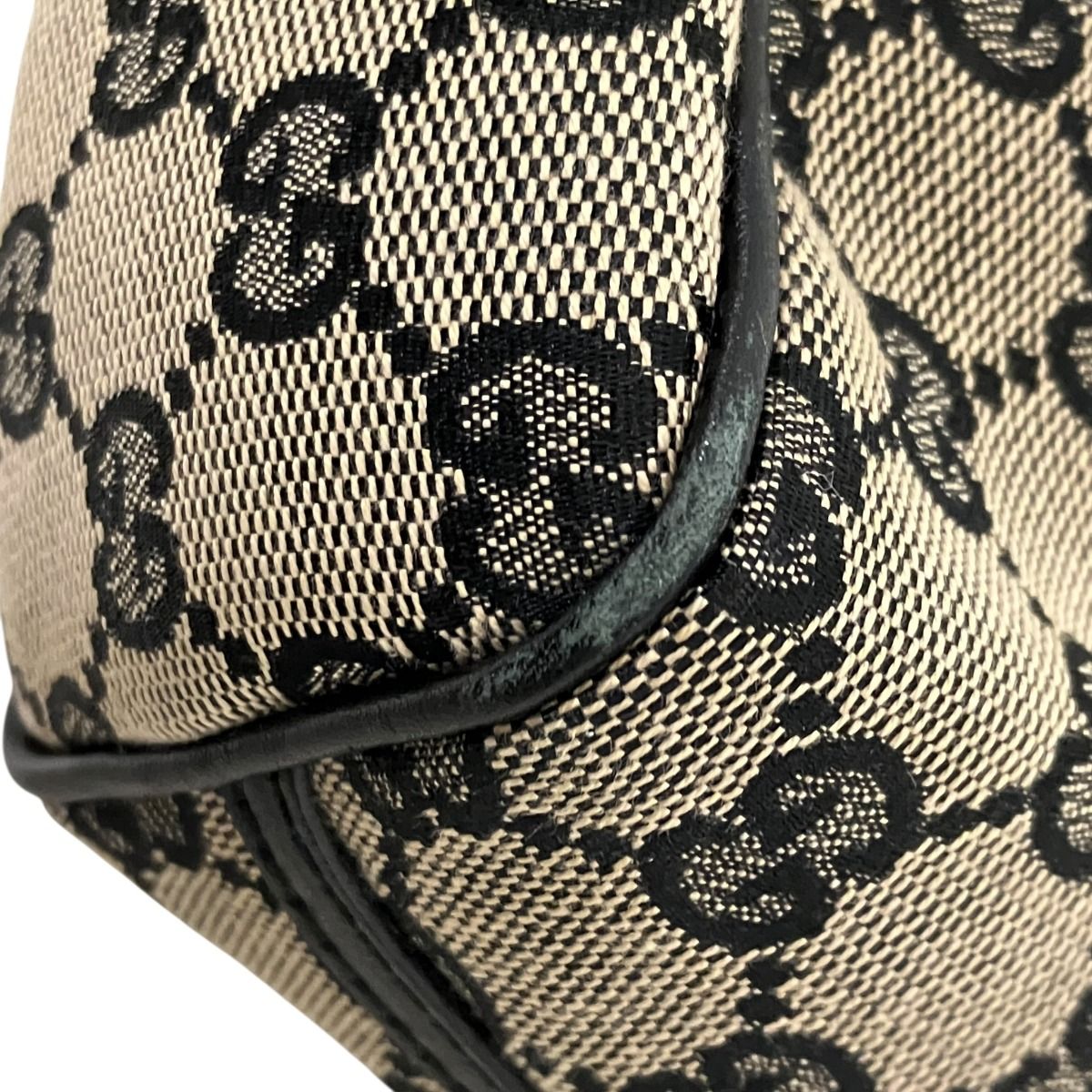 Gucci GG Line Handbag Canvas Leather — view 8