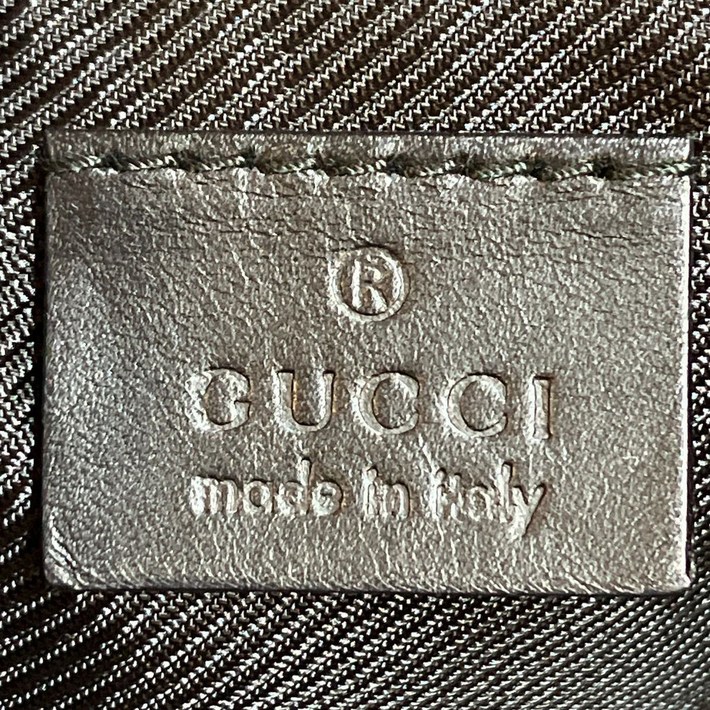 Gucci GG Line Handbag Canvas Leather — view 4