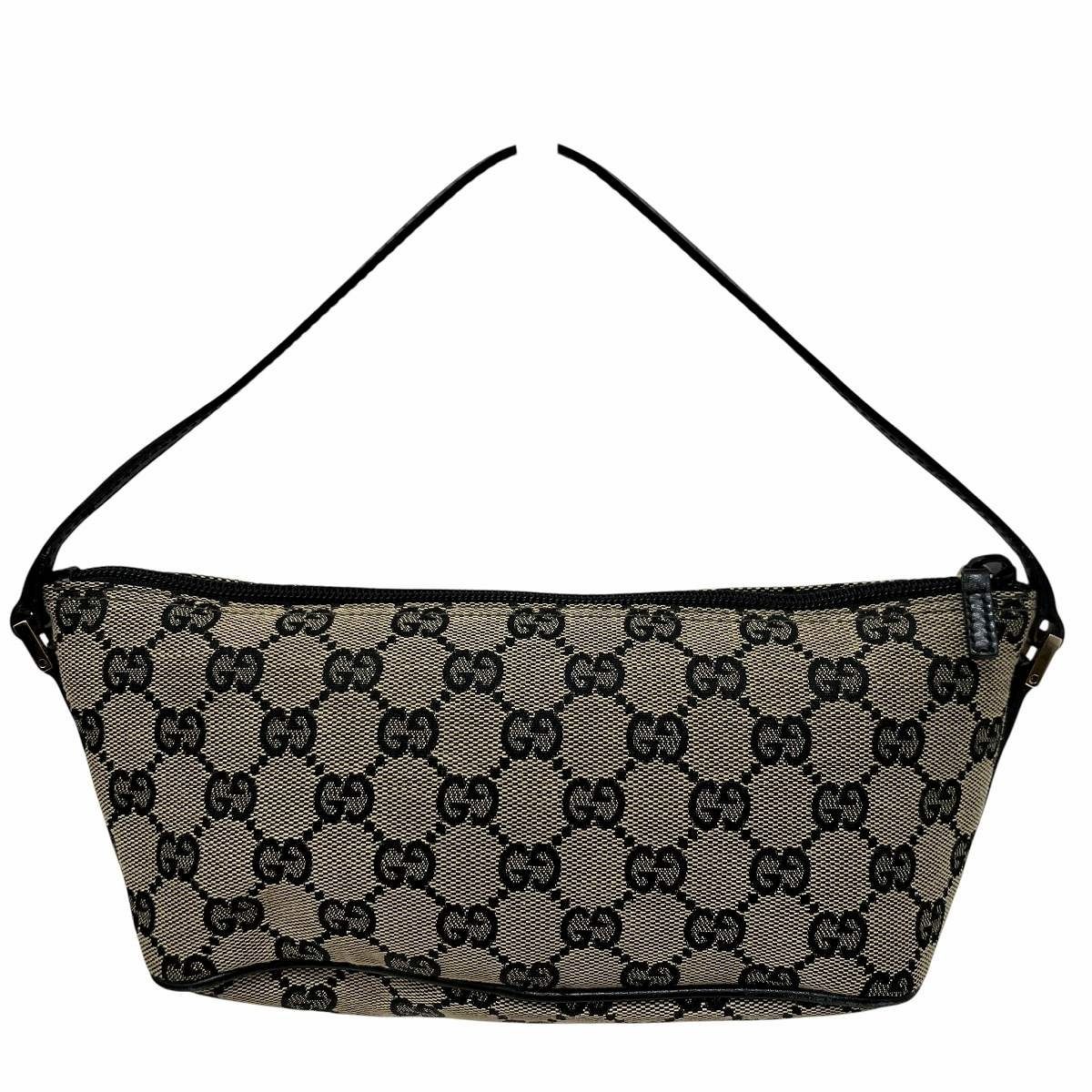 Gucci GG Line Handbag Canvas Leather — view 2