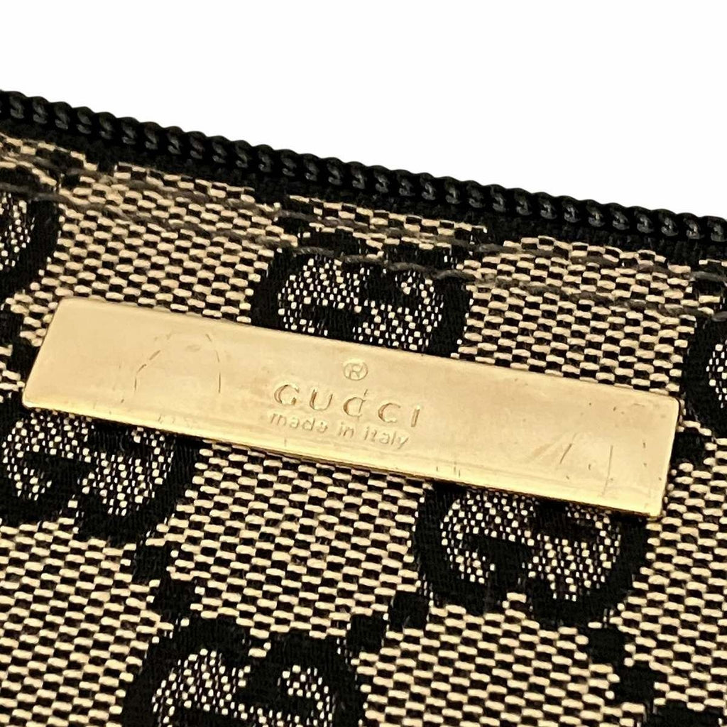 Gucci GG Line Handbag Canvas Leather — view 7