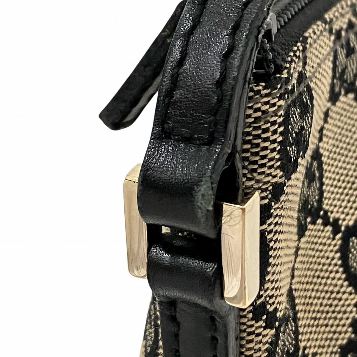 Gucci GG Line Handbag Canvas Leather — view 9