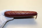 Chanel Quilted Caviar Leather with Silver Zip Around Wallet — view 3