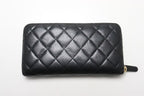 Chanel No 19 Quilted GD Leather Zip Around Wallet — view 2