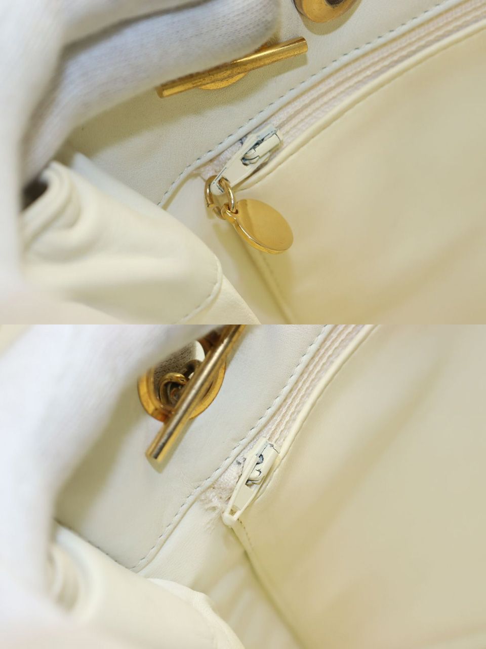 Chanel Quilted GD Leather Chain Tote — view 9