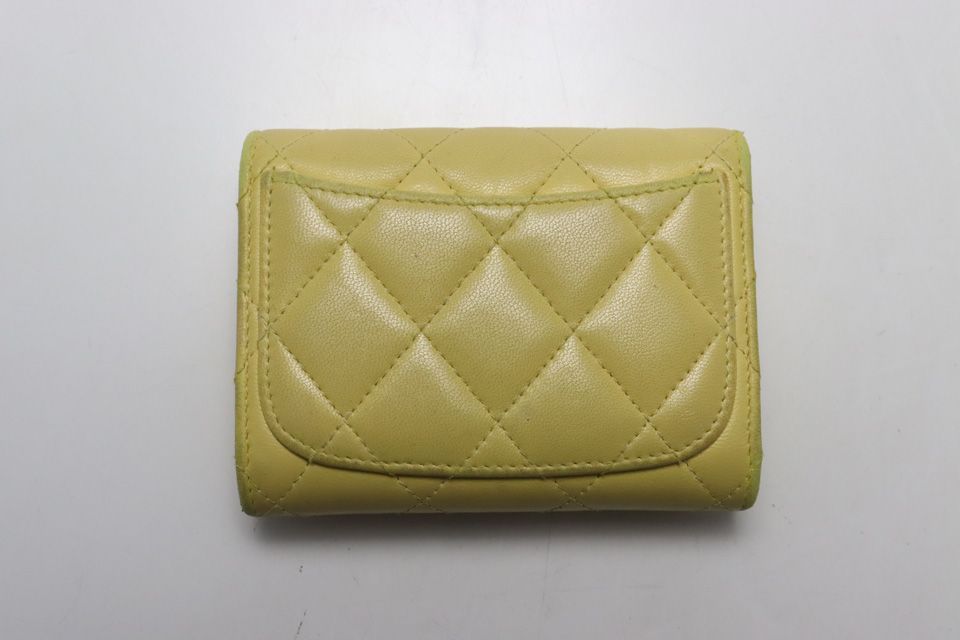 Chanel Quilted GD Leather Trifold Wallet — view 2