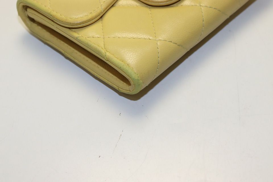 Chanel Quilted GD Leather Trifold Wallet — view 5