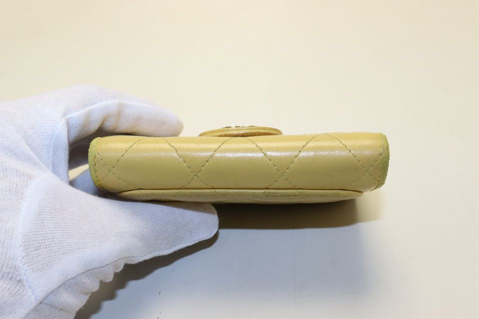 Chanel Quilted GD Leather Trifold Wallet — view 3