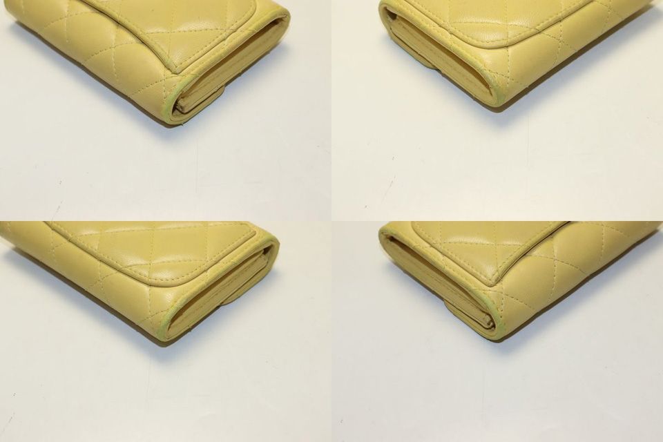 Chanel Quilted GD Leather Trifold Wallet — view 8