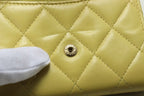 Chanel Quilted GD Leather Trifold Wallet — view 9