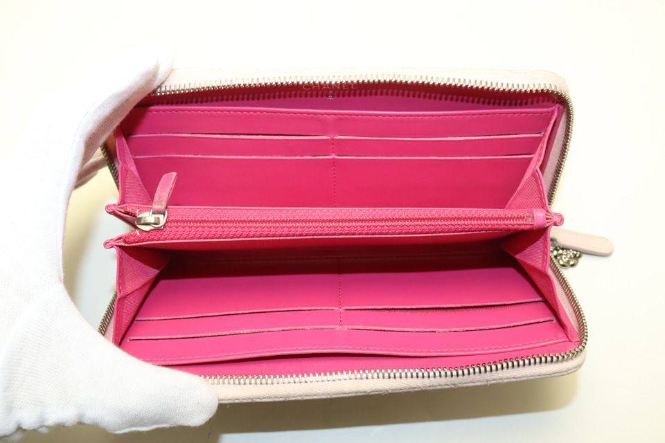Chanel 24 Camellia GD Leather Zip Around Wallet — view 5