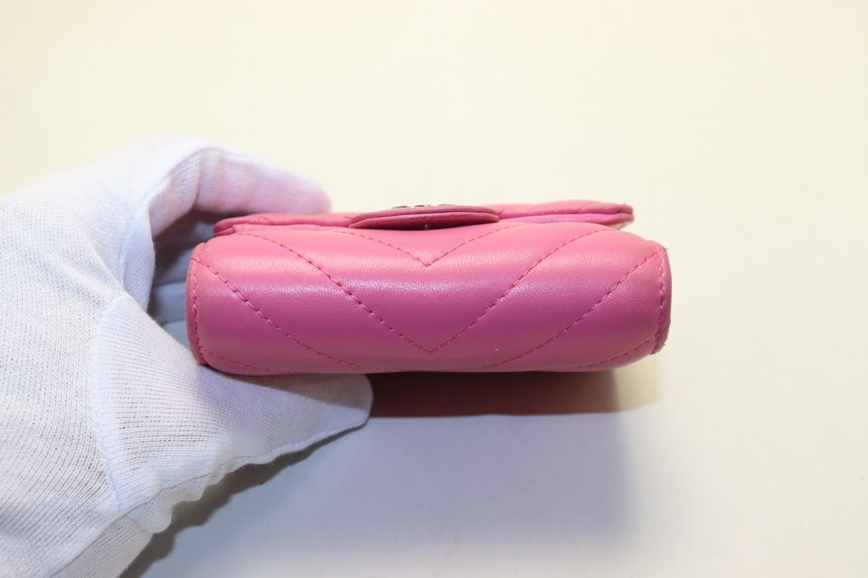 Chanel 27 She Blanc GD Leather Trifold Wallet — view 3