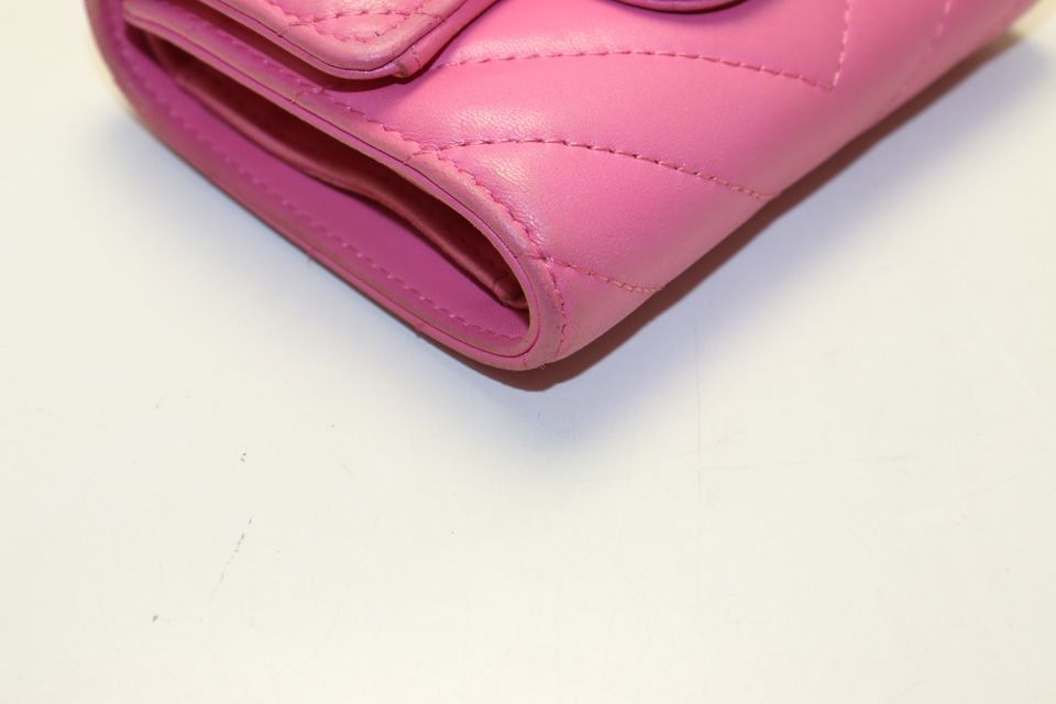Chanel 27 She Blanc GD Leather Trifold Wallet — view 5