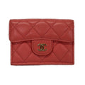 Chanel Trifold Wallet Classic Small Flap Walletmatelasse Pink Gold