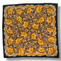 Chanel Scarf Silk Gripoix Gemstone Floral Black Gold