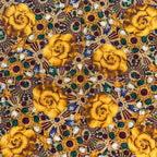 Chanel Scarf Silk Gripoix Gemstone Floral Black Gold — view 6