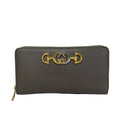 Gucci Wallet Zumi Gray Zip Around Leather