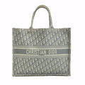 Dior Book Tote Large Oblique Gray Canvas