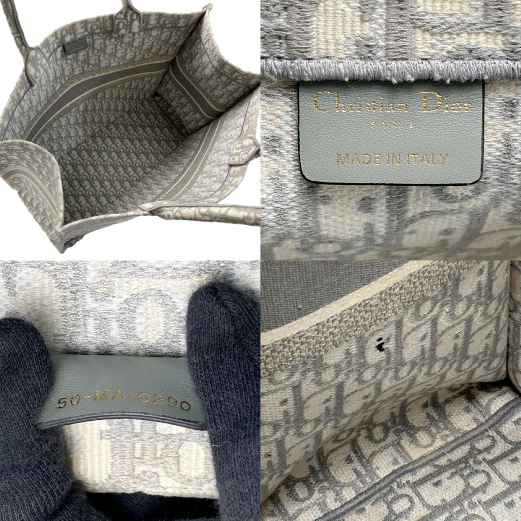 Dior Book Tote Large Oblique Gray Canvas — view 5