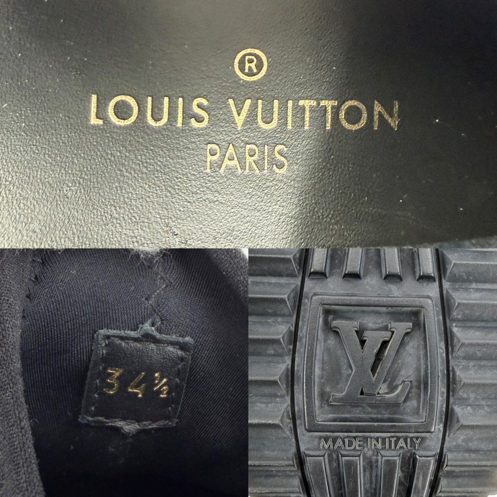Louis Vuitton Sneakers Run Away Line Monogram 34.5 Shoes Black — view 6