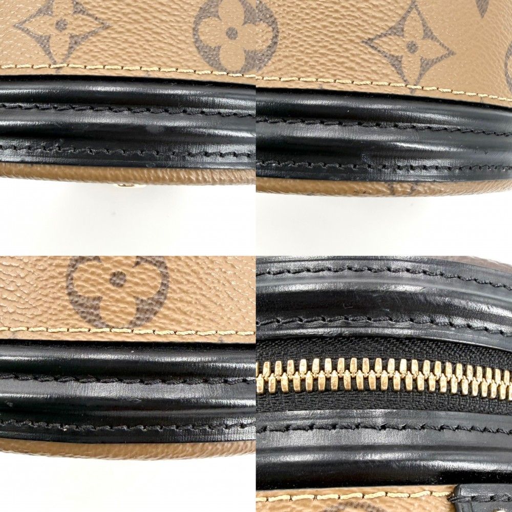 Louis Vuitton 2-Way Cannes Vanity Shoulder Crossbody Bag Brown Black Gold — view 6