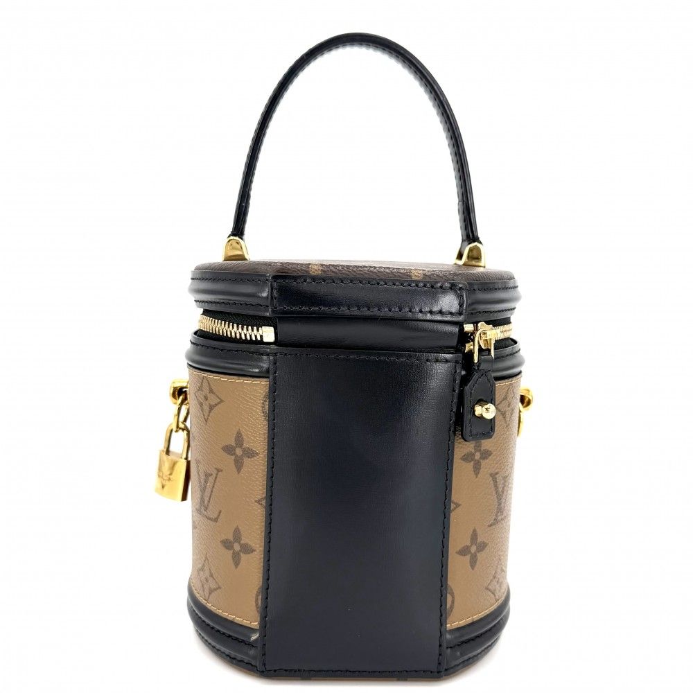 Louis Vuitton 2-Way Cannes Vanity Shoulder Crossbody Bag Brown Black Gold — view 2