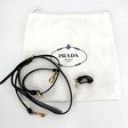 Prada 2-Way Boni Mini Shoulder Bag Crossbody Triangle Logo Tote Leather Black — view 6