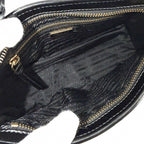 Prada 2-Way Boni Mini Shoulder Bag Crossbody Triangle Logo Tote Leather Black — view 4