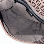 Fendi Shoulder Bag Zucchino Mamma Bucket Canvas Leather Brown Black Gunmetal — view 4