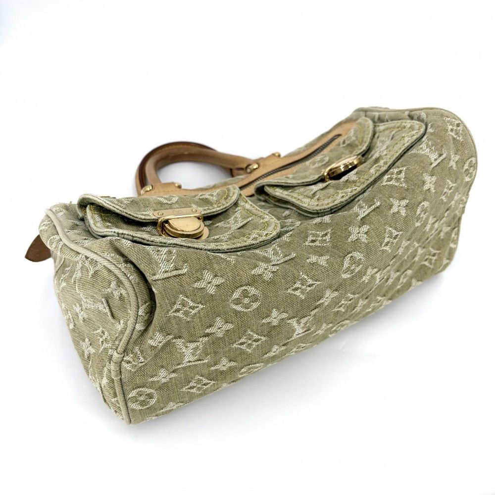 Louis Vuitton Handbag Neo Speedy Monogram Denim Green Gold — view 3