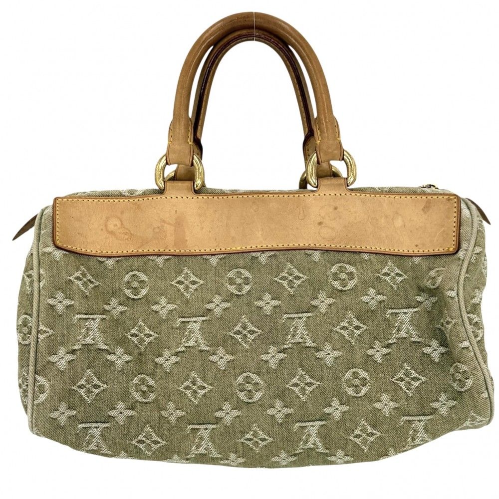 Louis Vuitton Handbag Neo Speedy Monogram Denim Green Gold — view 2